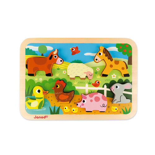 Janod Farm Wooden Chunky Puzzle