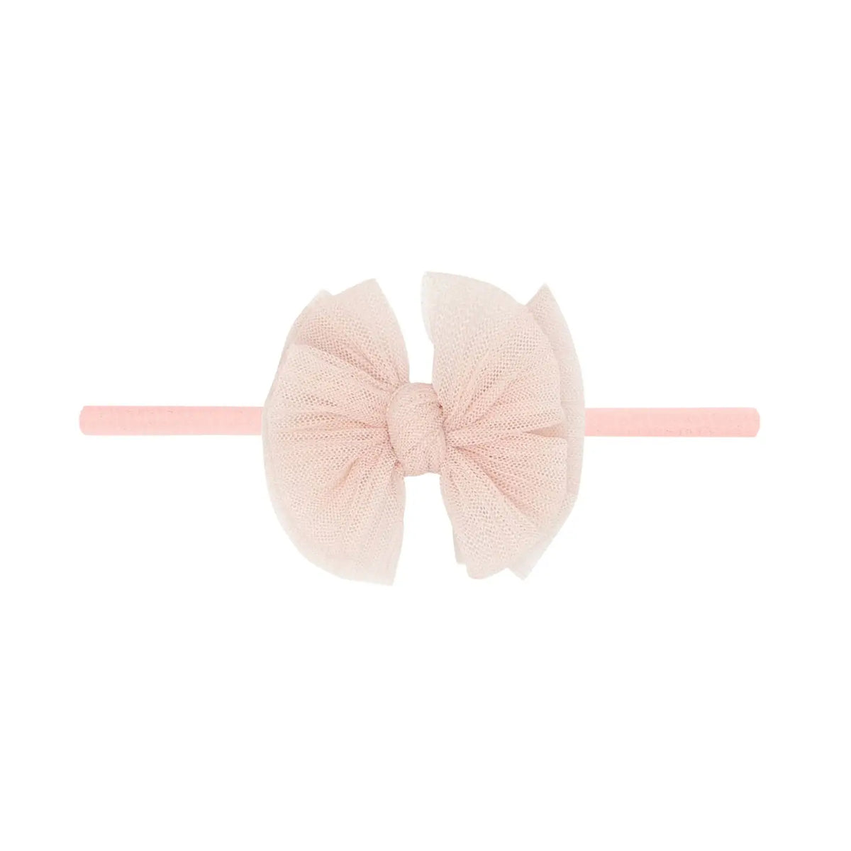 Tulle FAB Baby Skinny Headband / Pleated Rose Quartz