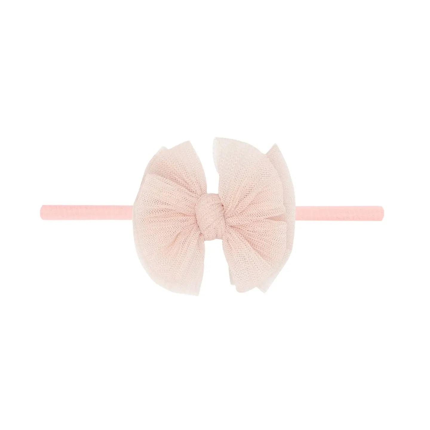 Tulle FAB Baby Skinny Headband / Pleated Rose Quartz