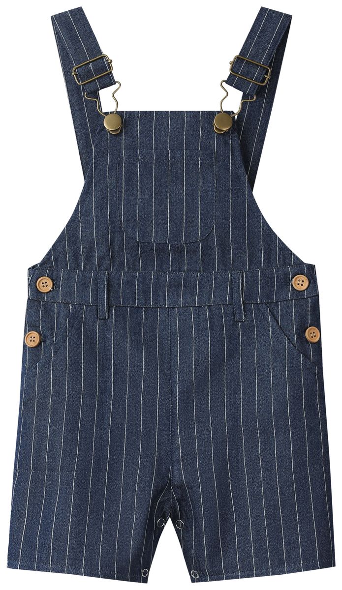 Me & Henry Woven Overalls / Dark Chambray Stripe