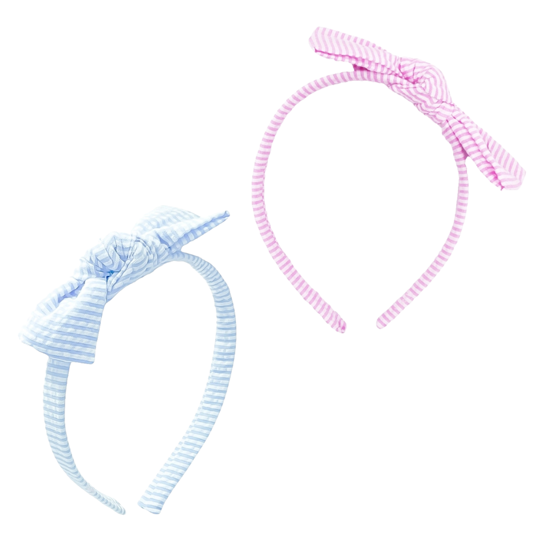 Seersucker Bow Headband