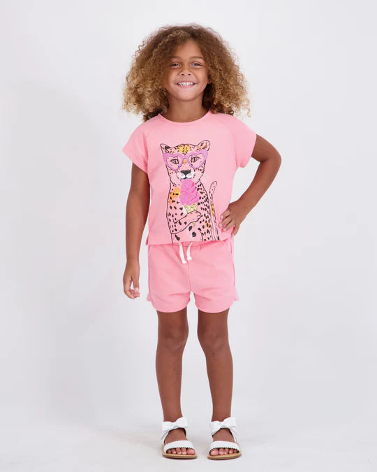 Cheetah French Terry Matching Short Set