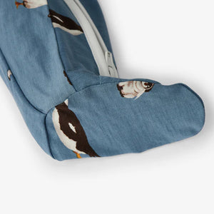 Milkbarn Luxe Stretch Zipper Footed Romper / Penguin