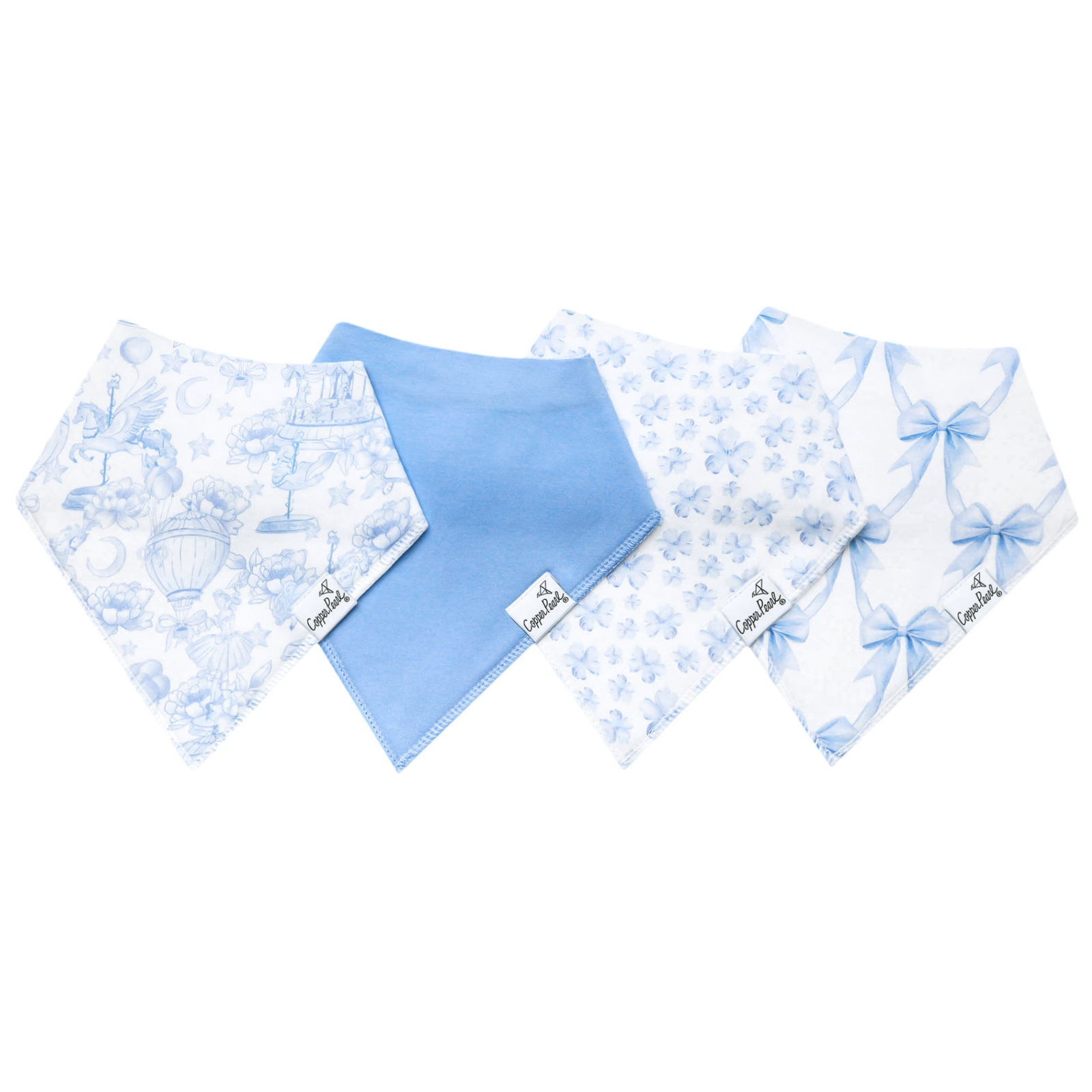 Copper Pearl Bandana Bib 4-Pack / Vintage Carnival