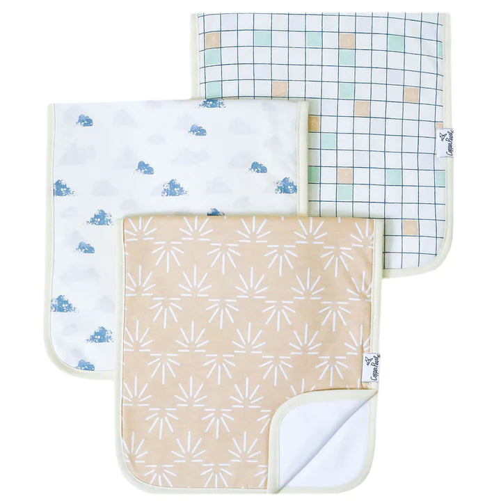 Copper Pearl Premium Burp Cloth Set / Sol