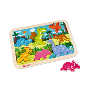 Janod Dinosaurs Wooden Chunky Puzzle