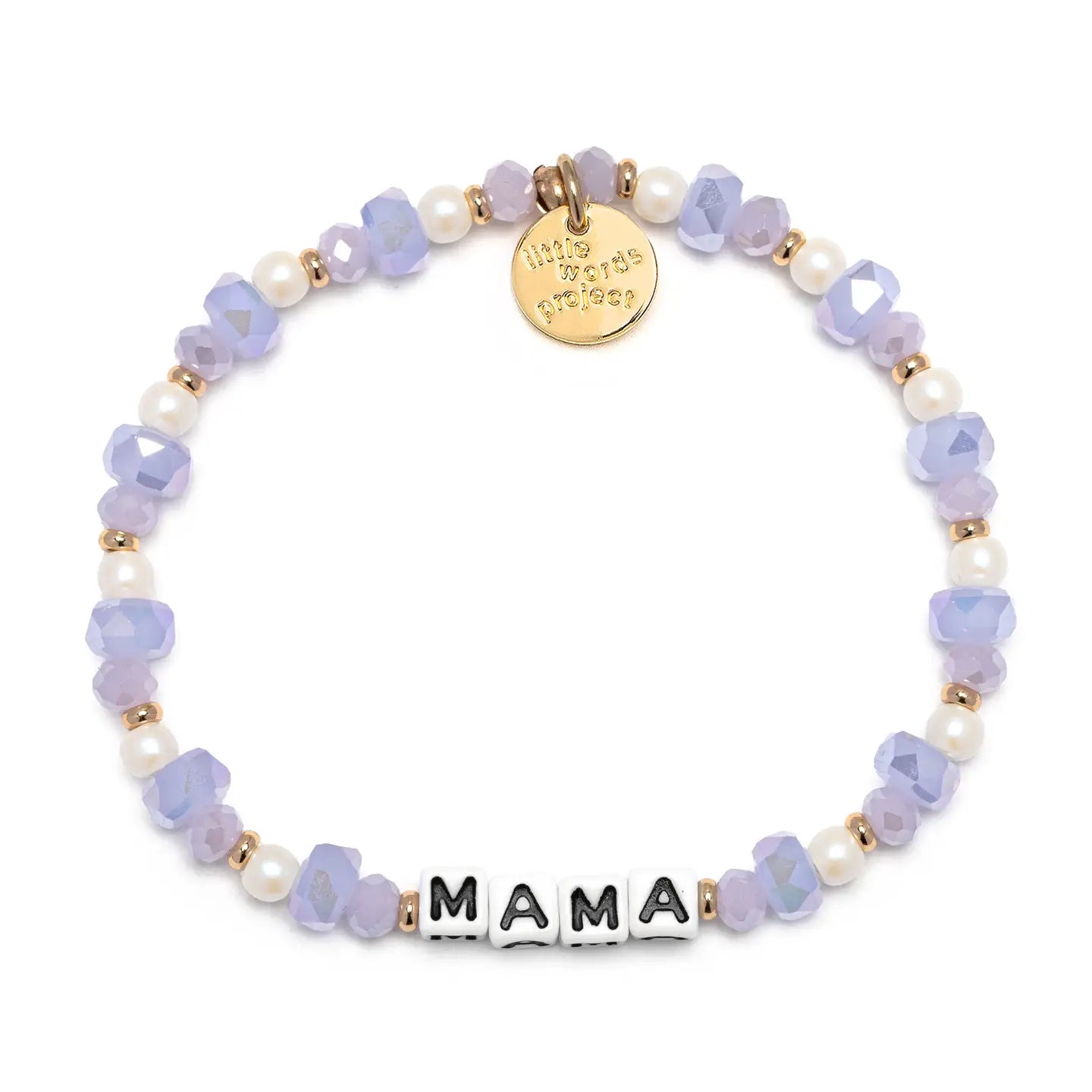 Little Words Project Mama Lullaby Bracelet / White