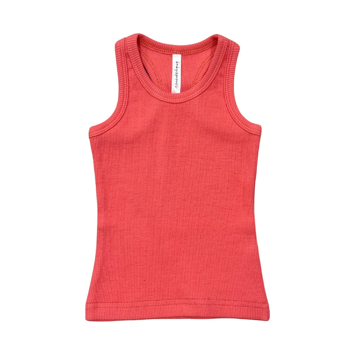 Babysprouts Girls Ribbed Tank / Cherry Pink