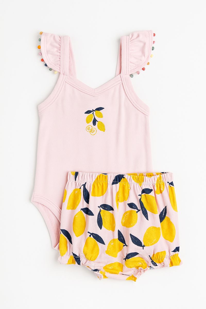 Vignette Josie Onesie & Bloomer Set / Lemons