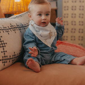 Copper Pearl Bandana Bibs / Hundred Acre Wood