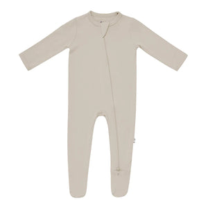 Kyte Baby Zippered Footie / Khaki