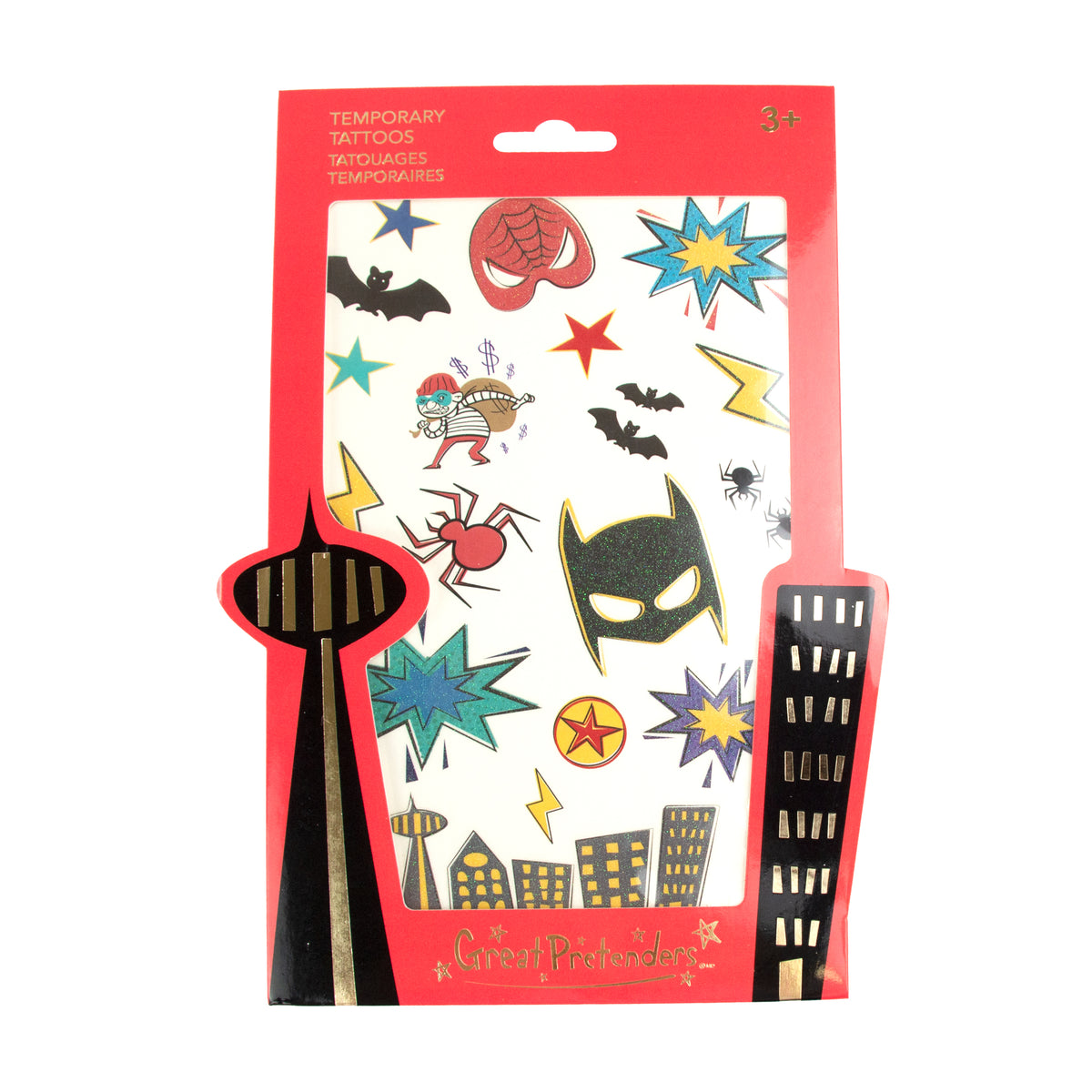Superhero Temporary Tattoo Set