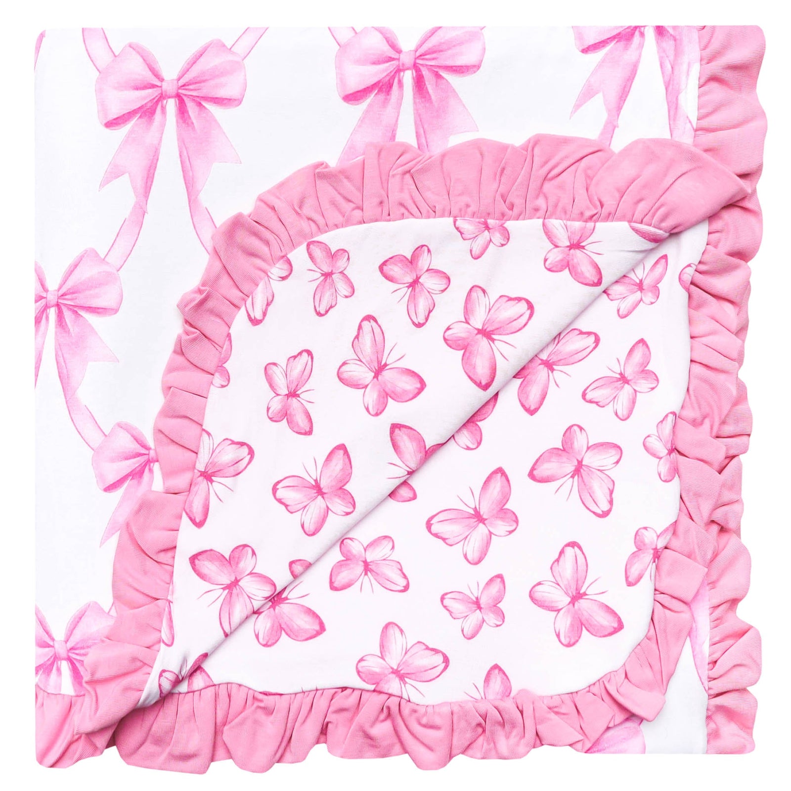 Copper Pearl Ruffled Three-Layer Bamboo Quilt / Bow My Gosh