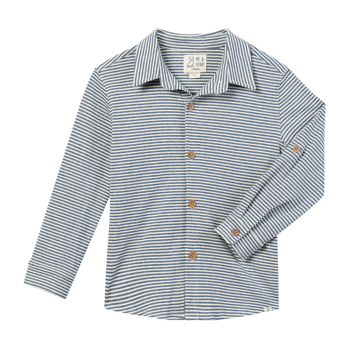 Me & Henry Columbia Jersey Shirt / Cream Ribbed Stripe