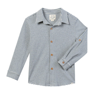 Me & Henry Columbia Jersey Shirt / Cream Ribbed Stripe