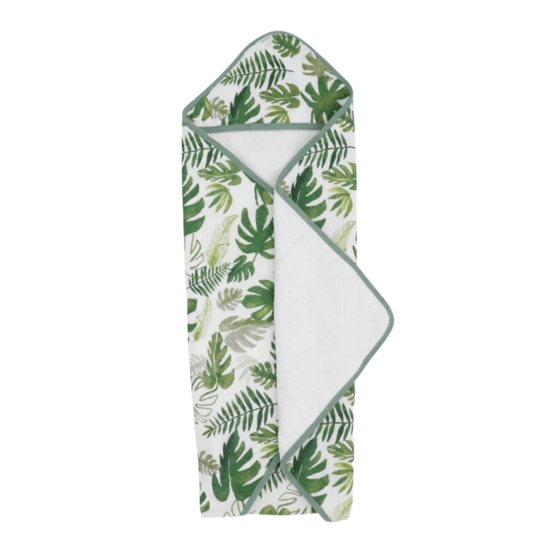 Little Unicorn Infant Hooded Towel / Tropical Leaf