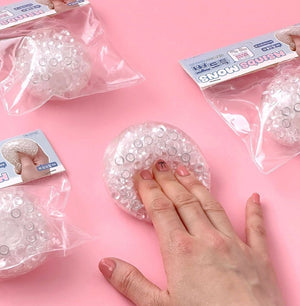Snow Squish Clear Jelly Bead Stress Ball
