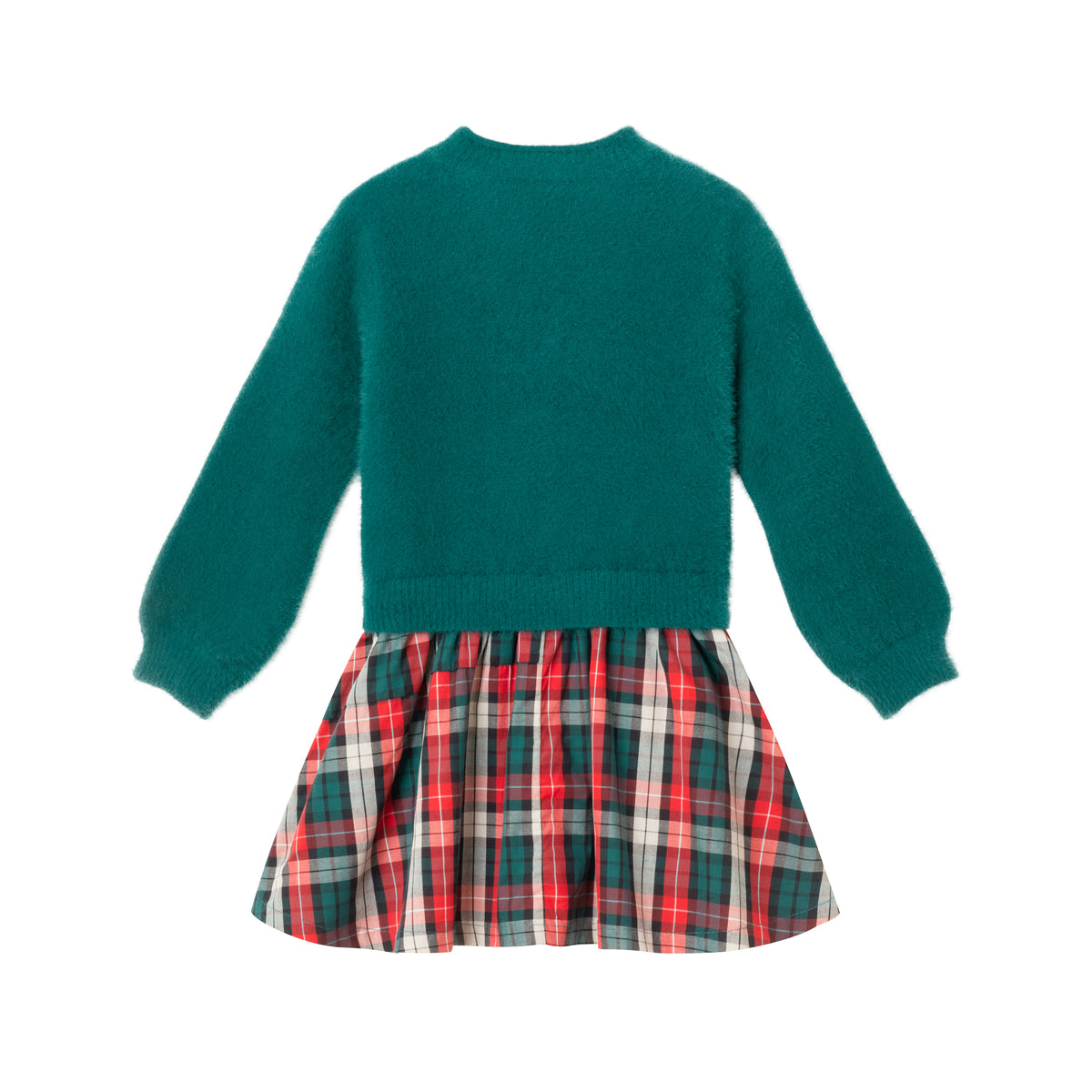 Chenille Plaid Sweater + Skirt Set
