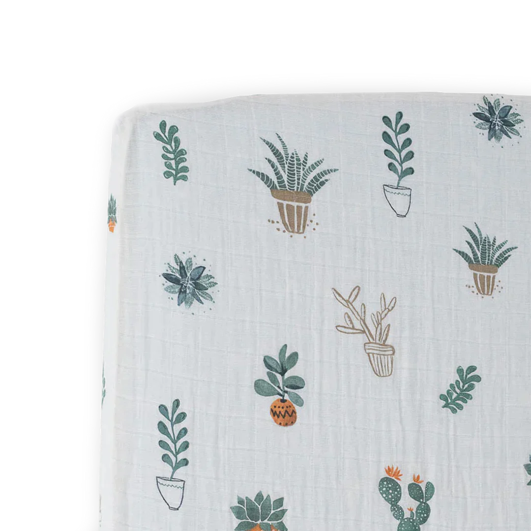 Little Unicorn Cotton Muslin Crib Sheet / Prickle Pots