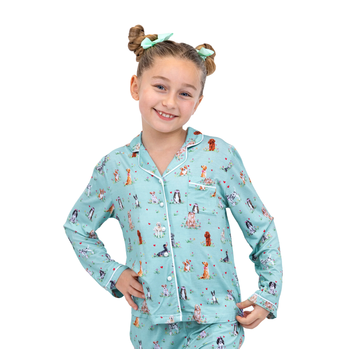 Best Puppies Girl's Long Sleeve Jersey PJ Set