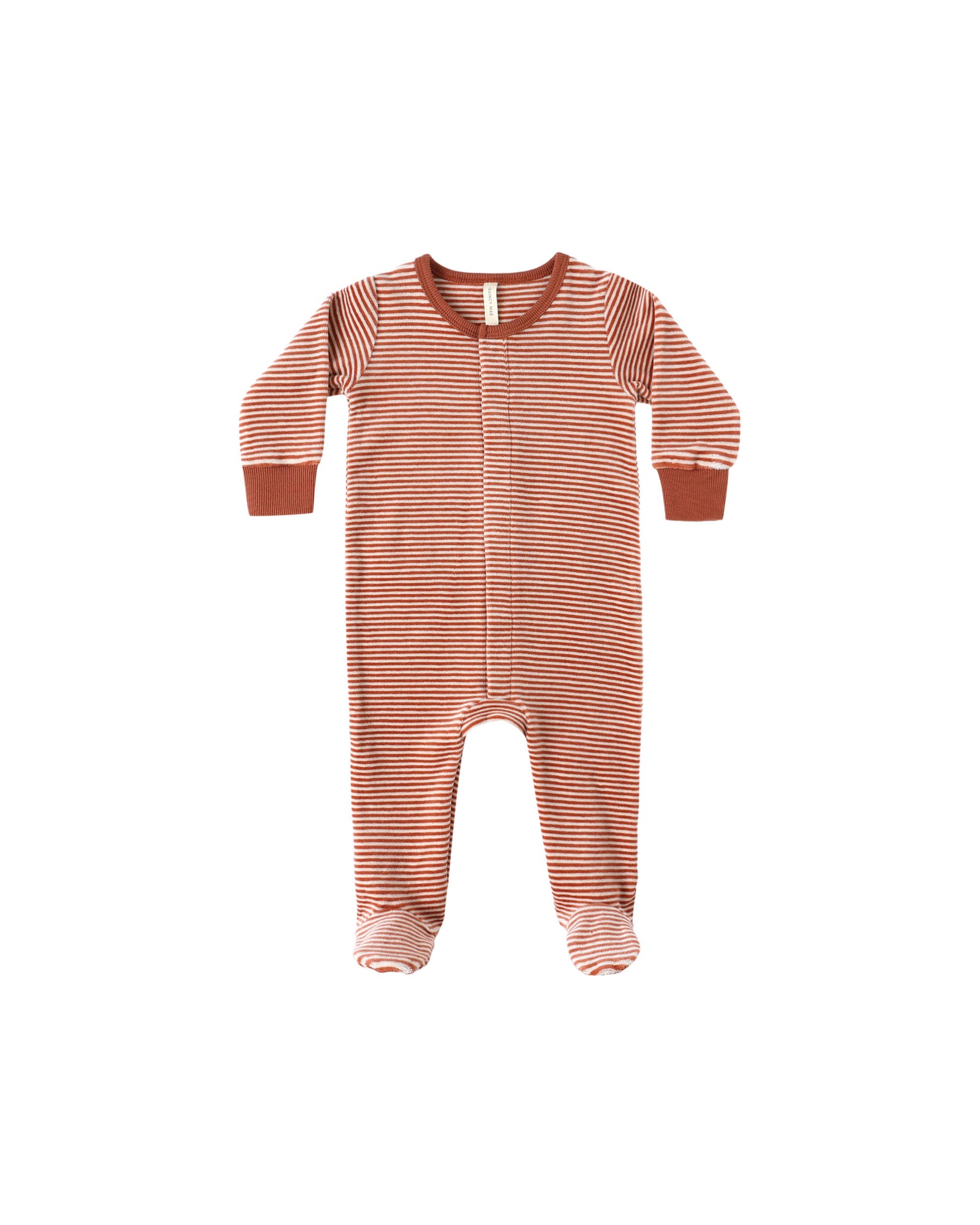 Quincy Mae Hidden Snap Footie / Candy Stripe
