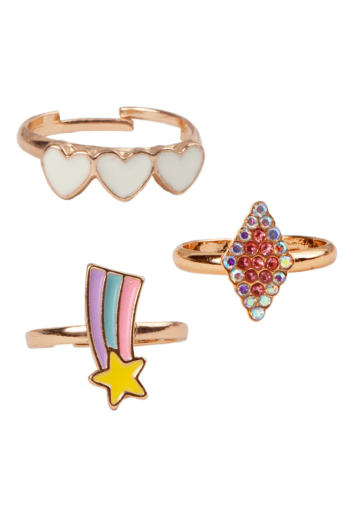 Heart & Star Ring Set