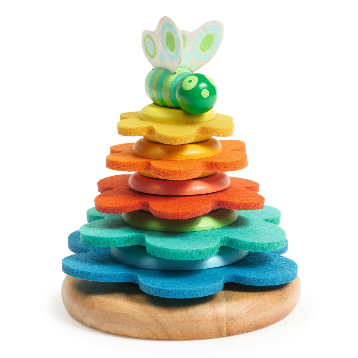 ButterFlower Wooden/Felt Stacking Activity Toy