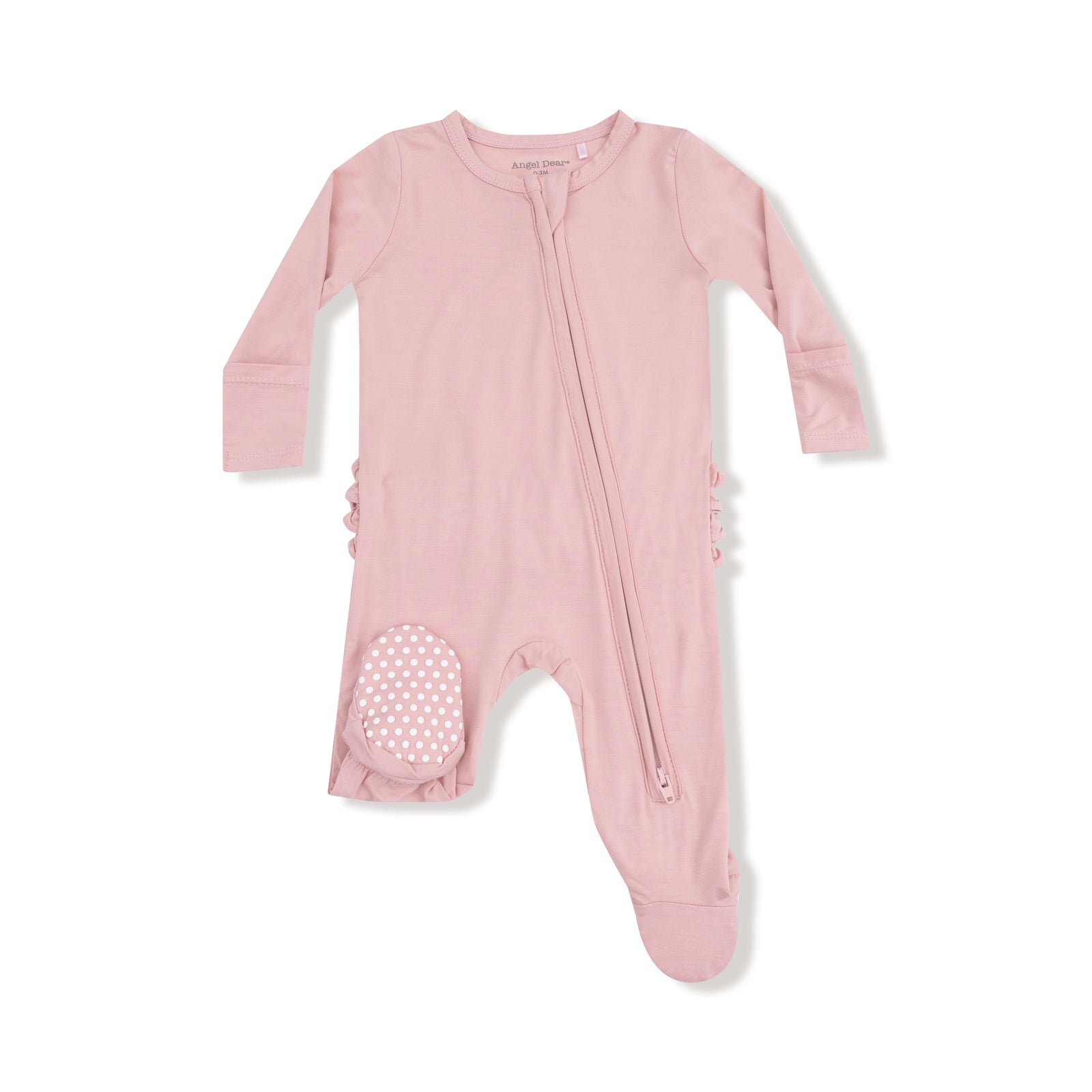 Mellow Rose 2 Way Ruffle Zipper Footie