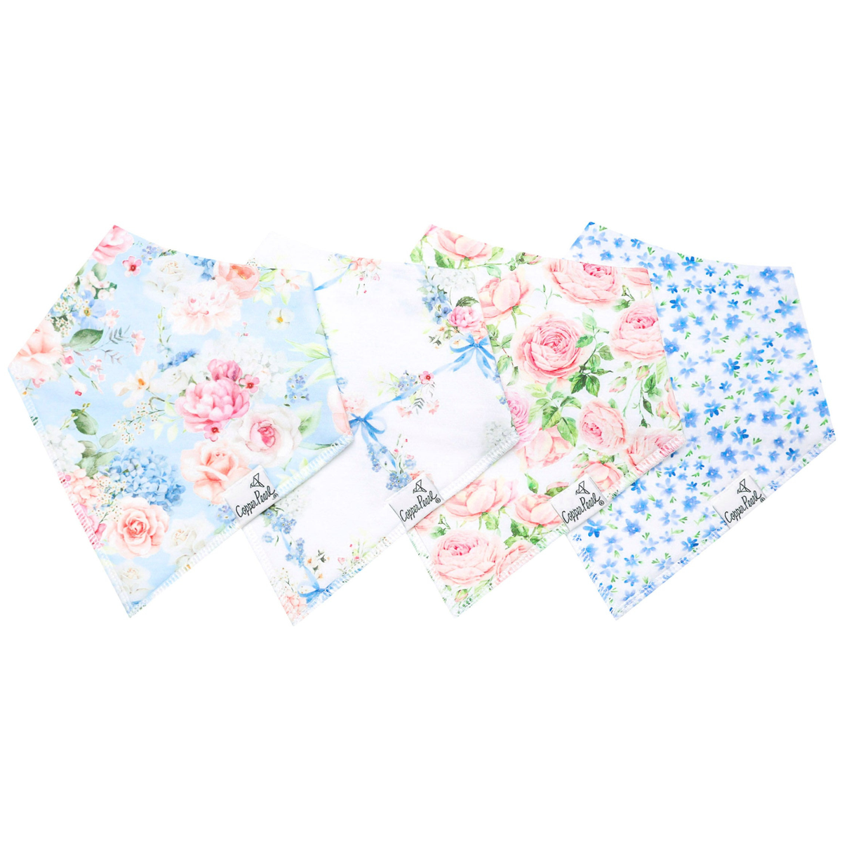 Copper Pearl Bandana Bib 4-Pack / Genevieve