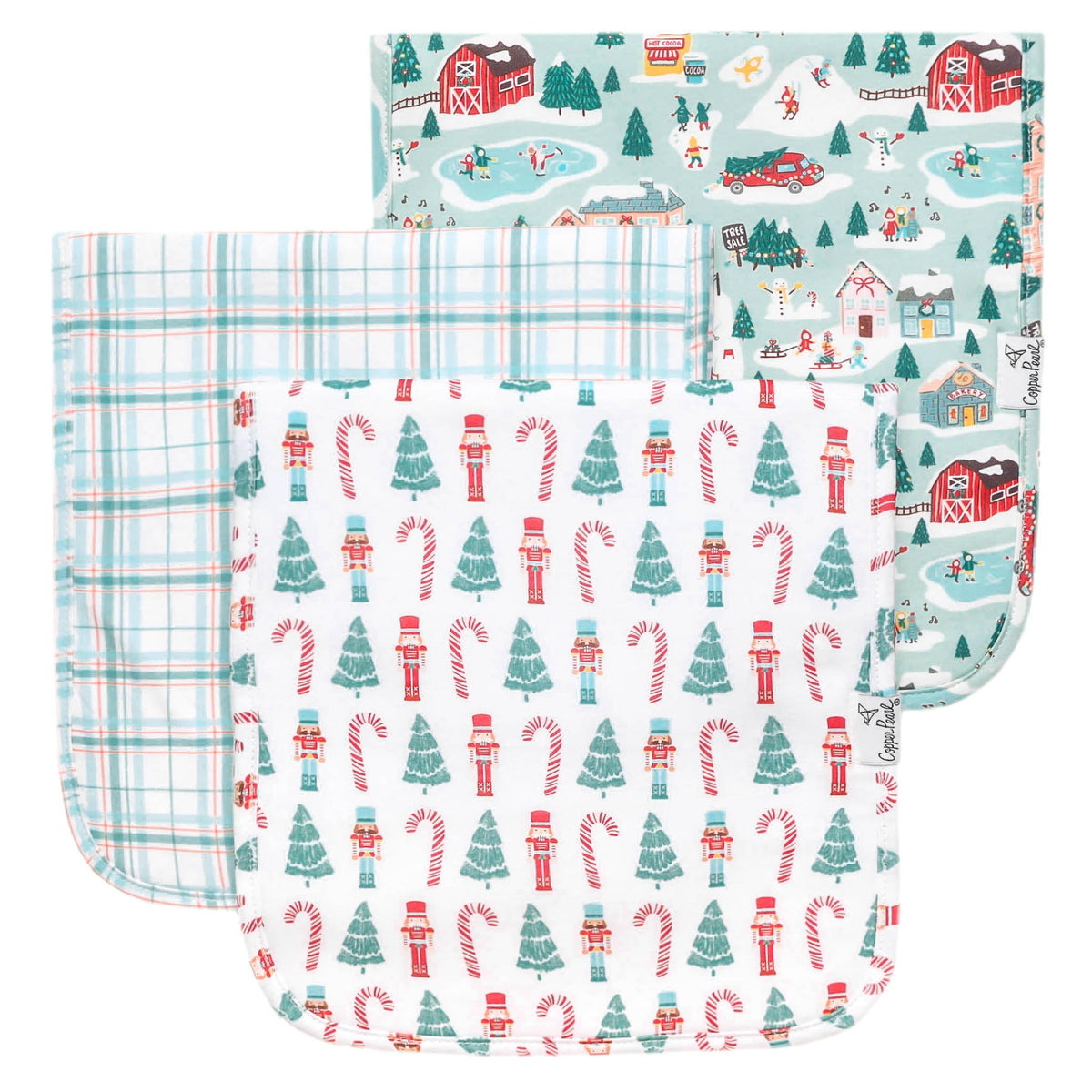 Copper Pearl Premium Burp Cloth Set / Nicholas