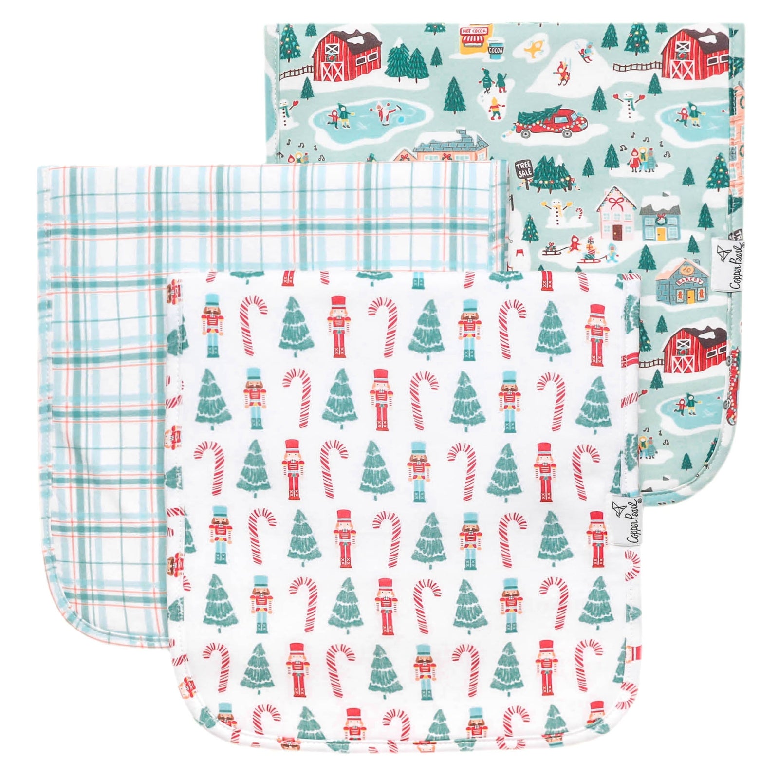 Copper Pearl Premium Burp Cloth Set / Nicholas