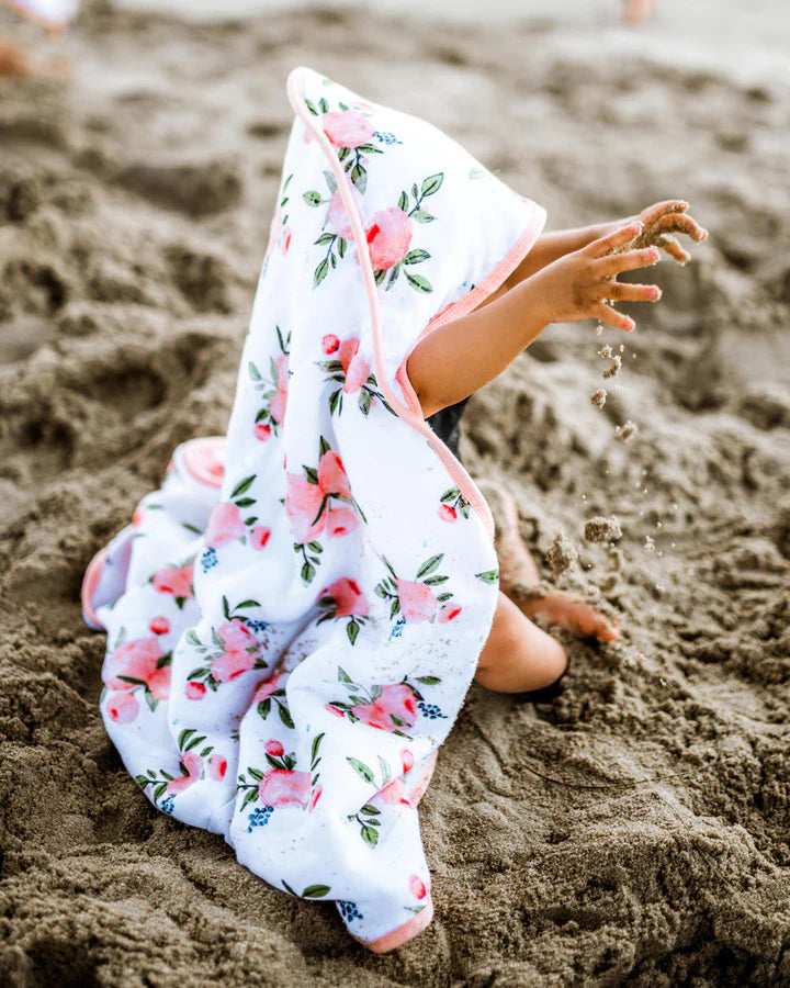 Little Unicorn Infant Hooded Towel / Watercolor Roses