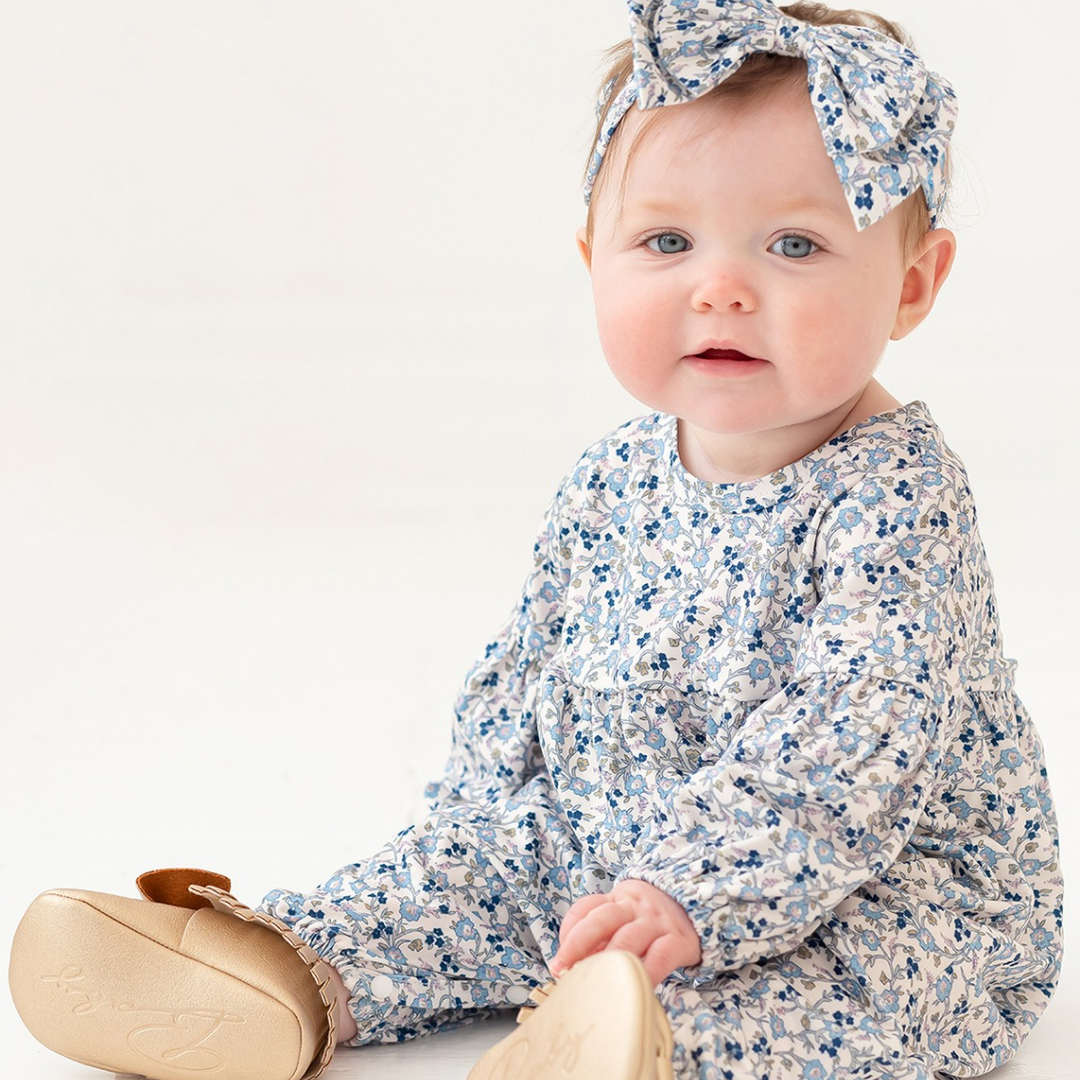 Mabel & Honey Blue Bell Romper