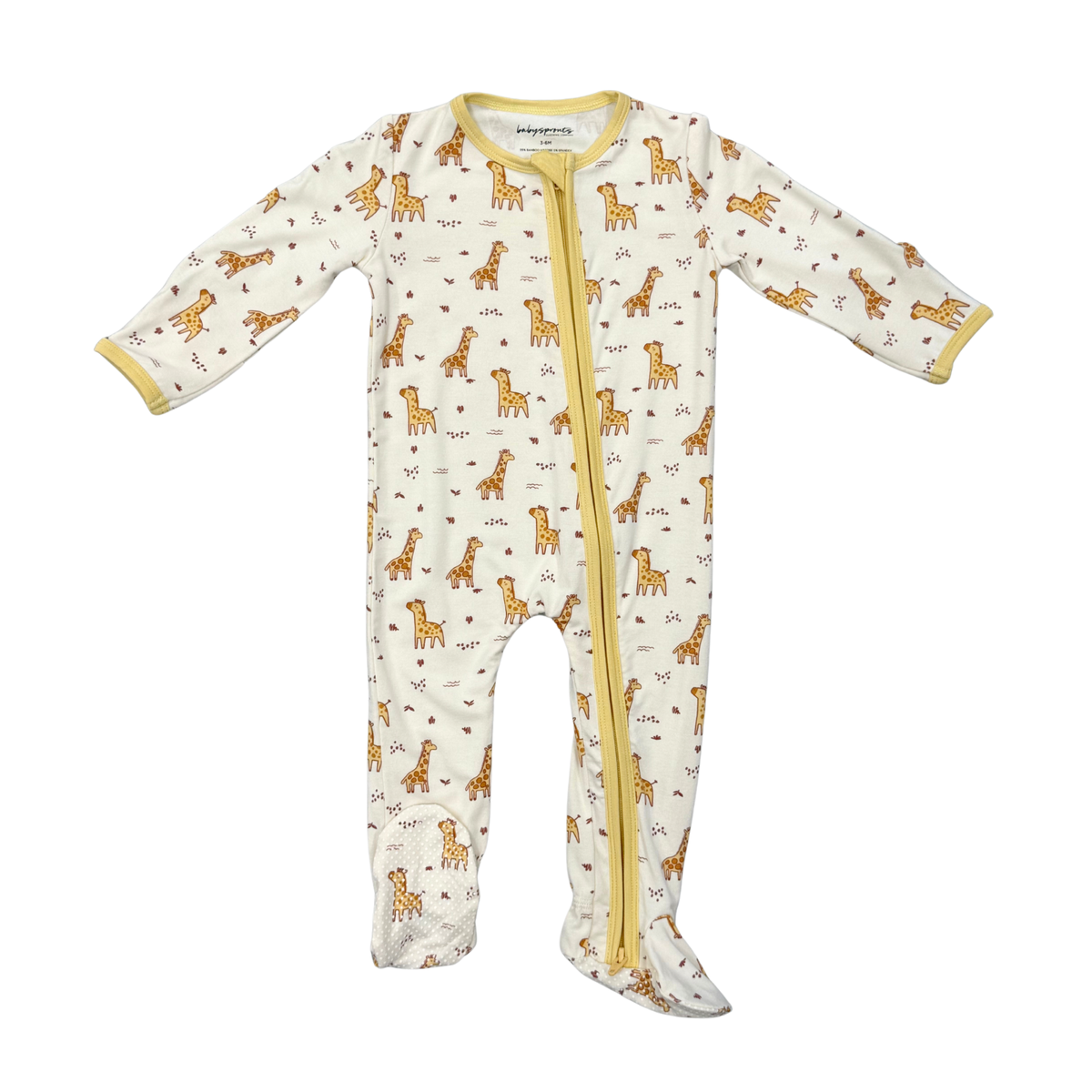 Babysprouts Zip Footie Romper / Giraffe