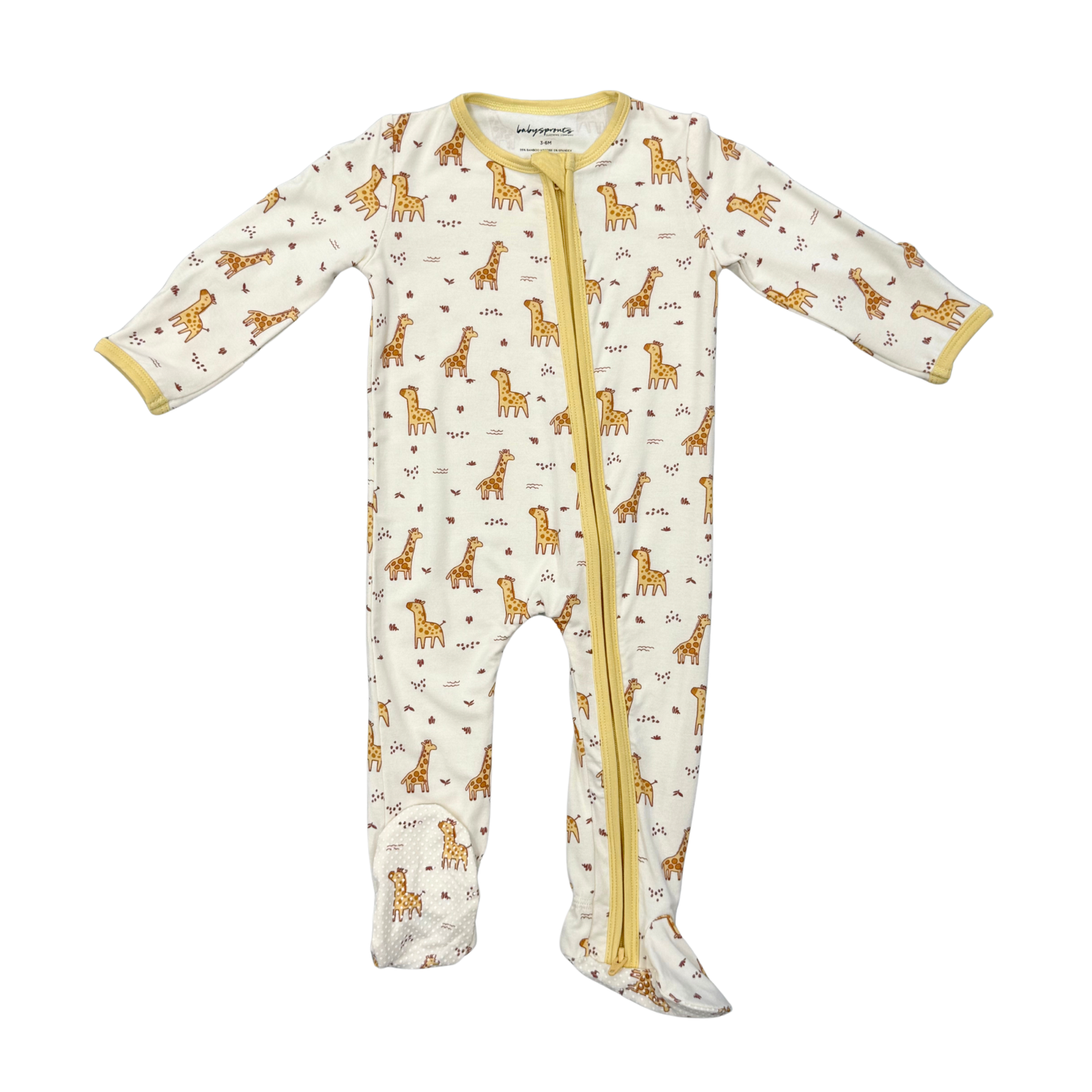 Babysprouts Zip Footie Romper / Giraffe