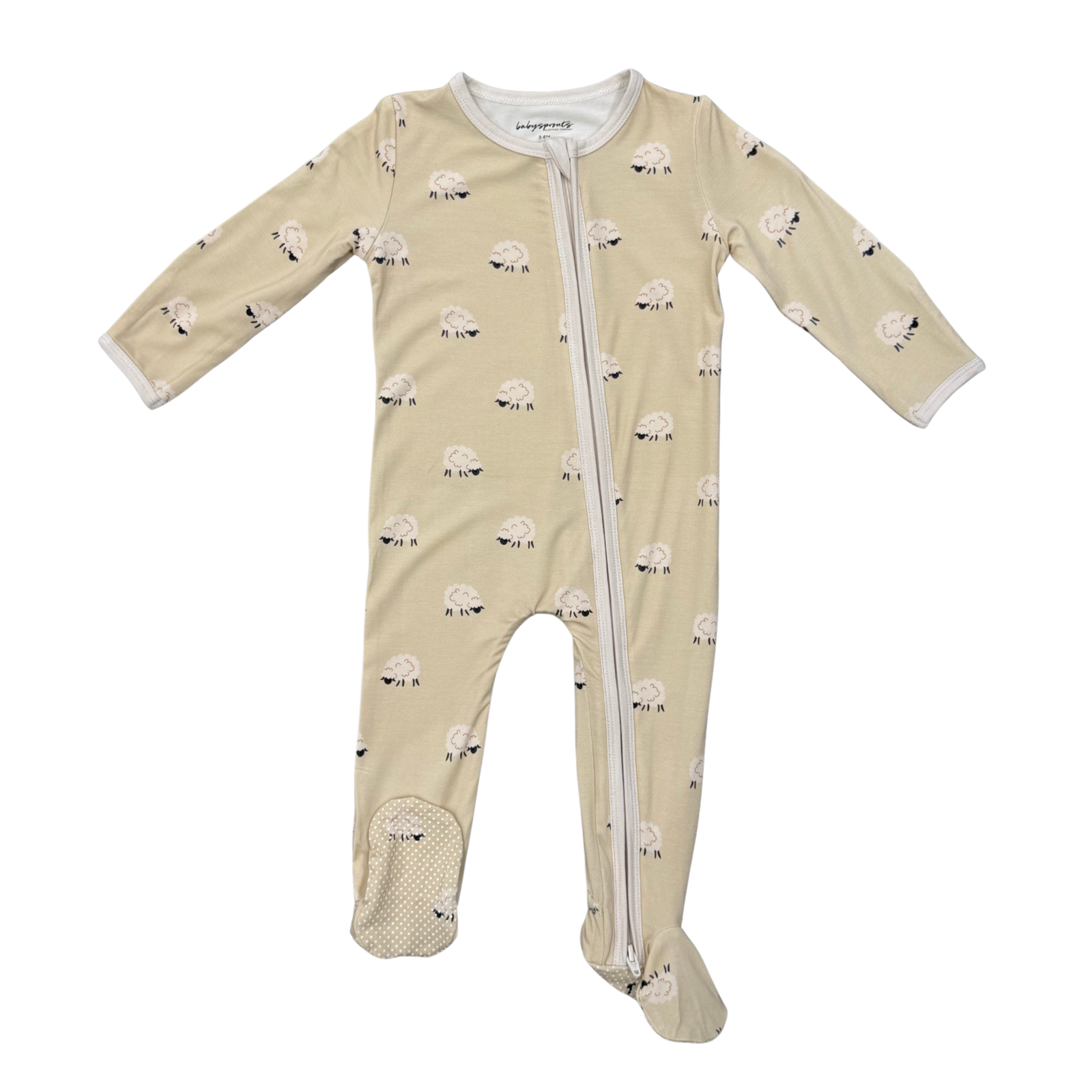 Babysprouts Zip Footie Romper / Sheep