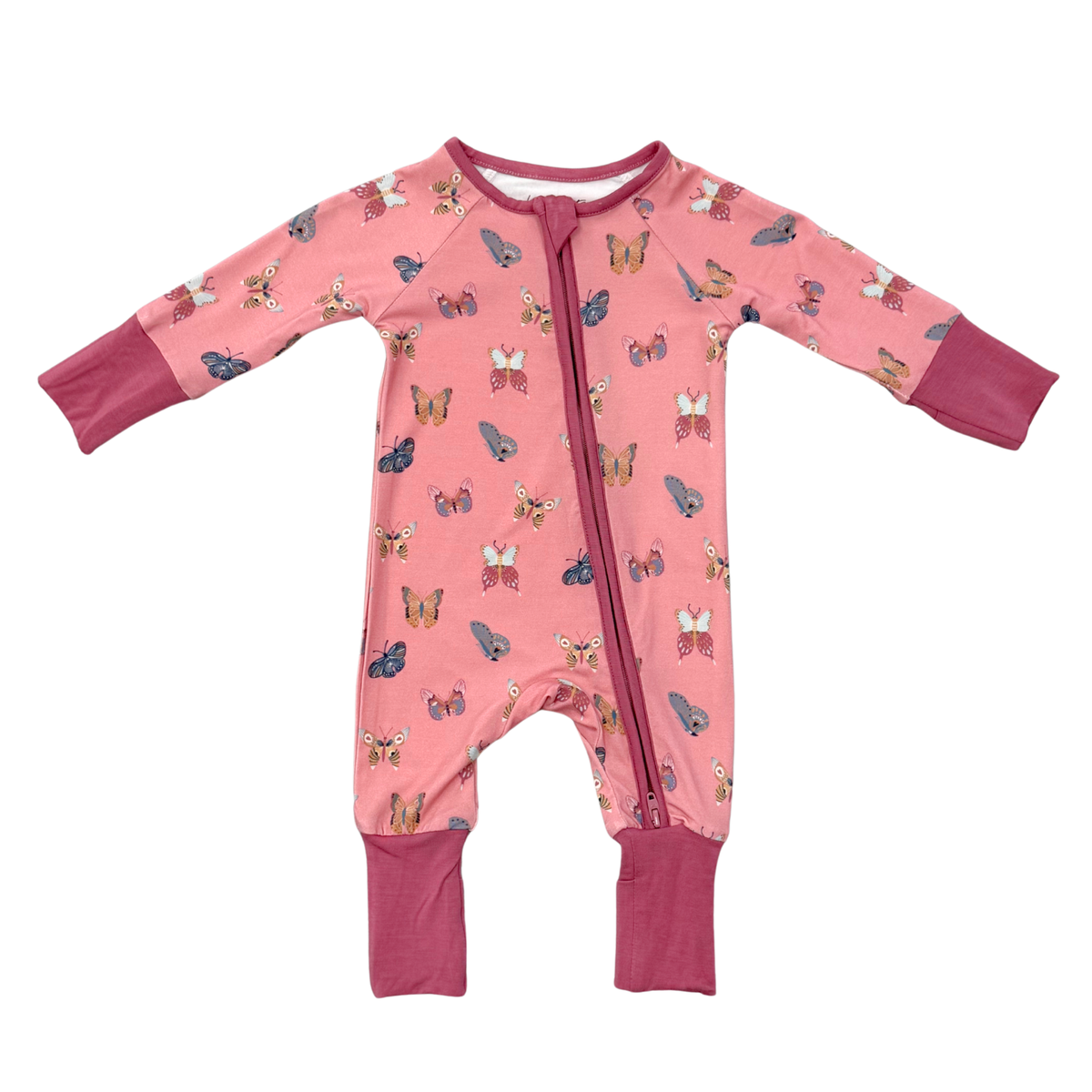 Babysprouts Zip Romper / Butterfly Bloom