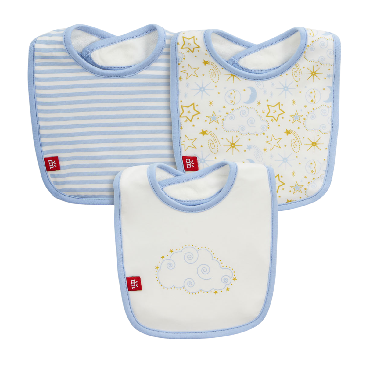 Magnetic Me Modal Bib 3-Pack / Blue Star Signs