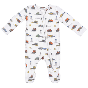 Farm Machines 2 Way Zipper Footie