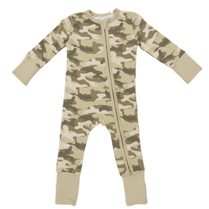 Camo 2 Way Zipper Convertible Romper