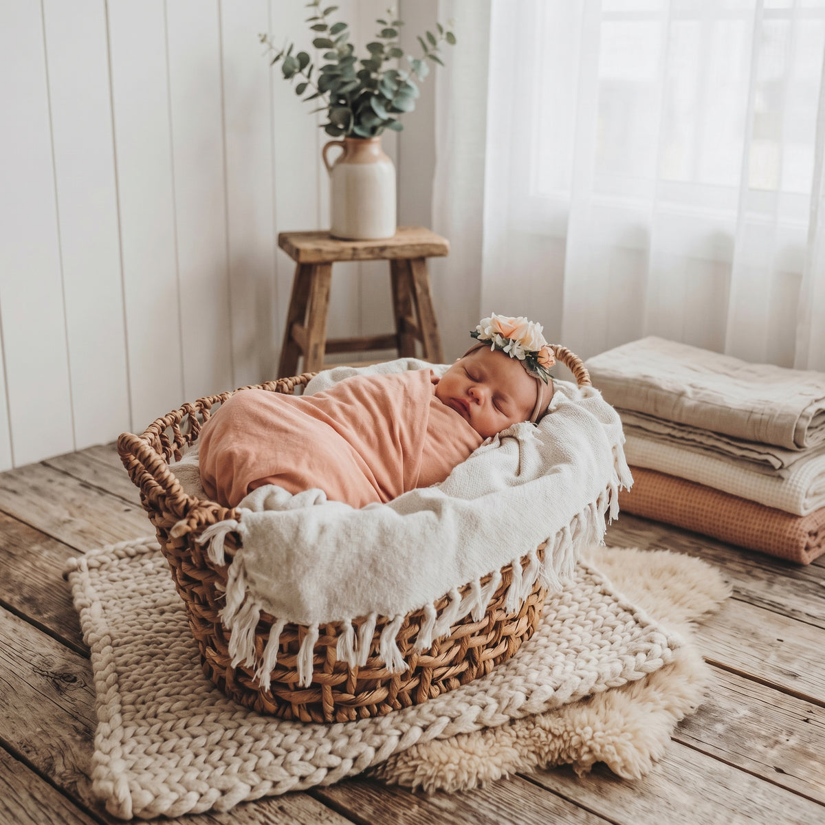 Sugar + Maple Swaddle Blanket