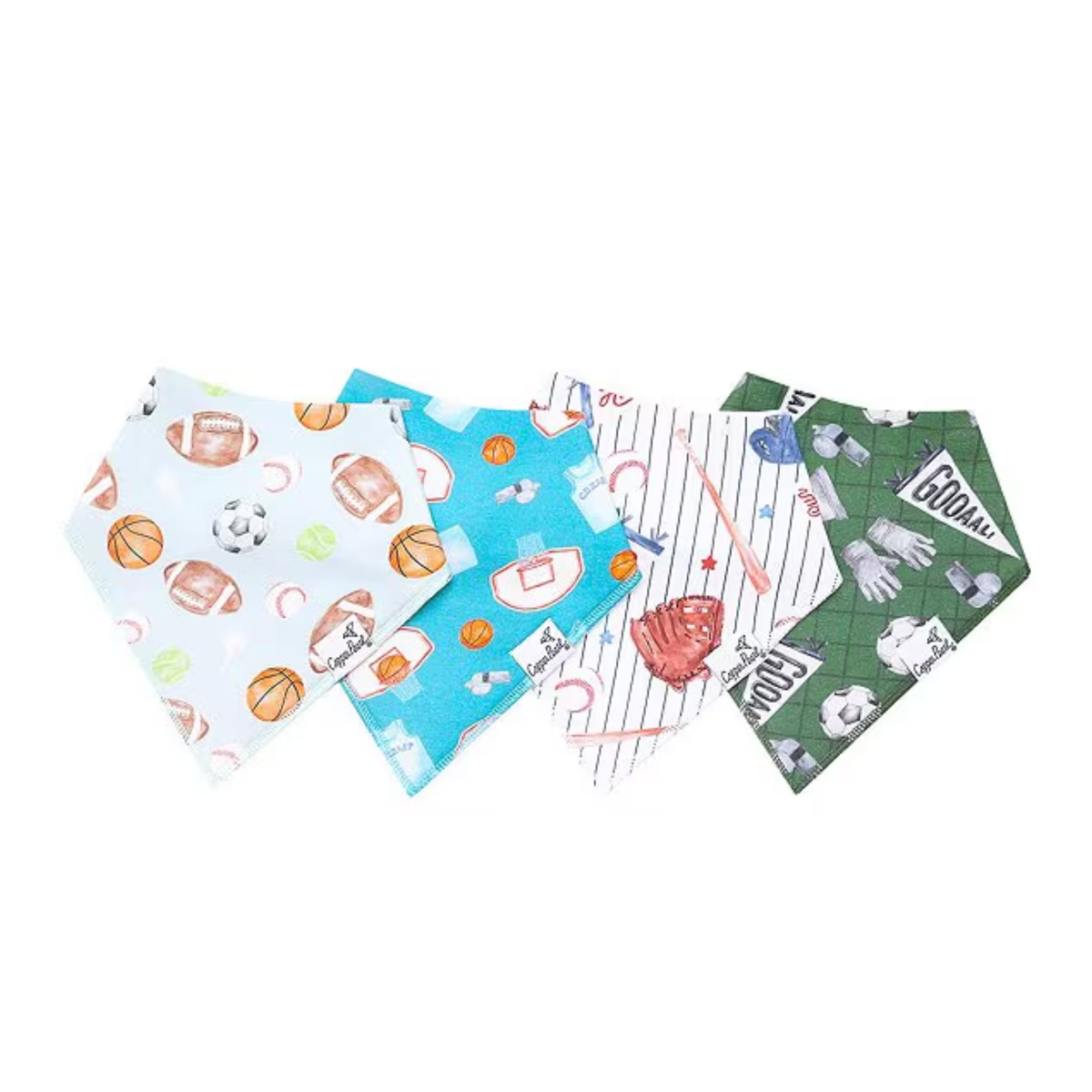 Copper Pearl Bandana Bib 4-Pack / Sports Medley