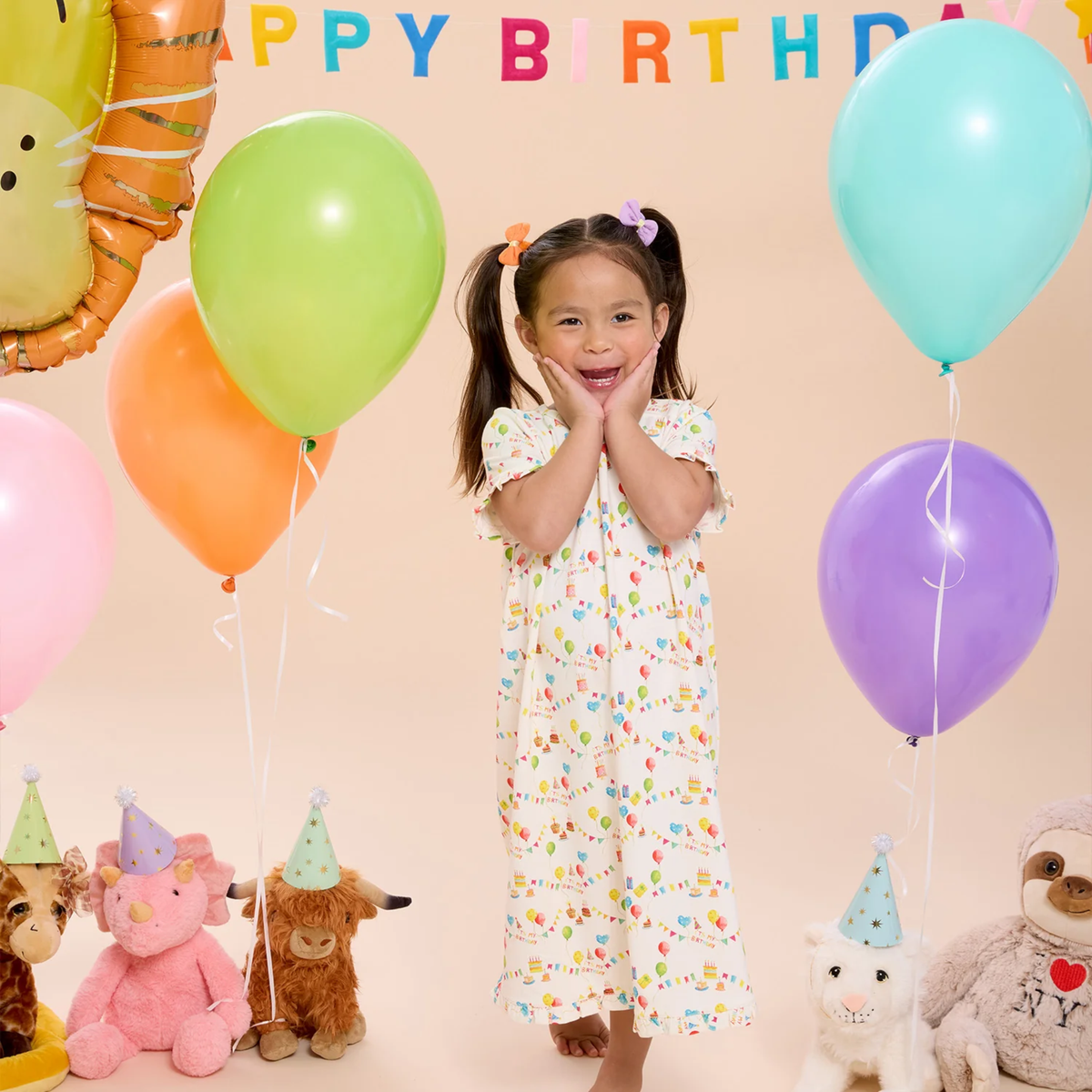 Magnetic Me Ruffle Short-Sleeve Nightgown / Birthday Babe