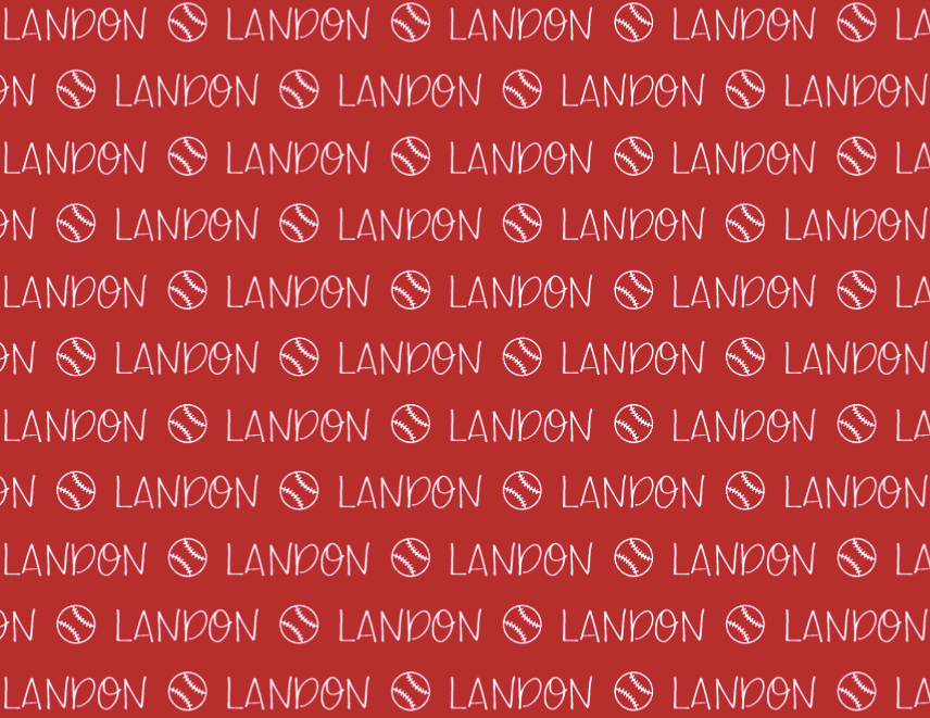 Plush Minky Fleece Personalized Blanket | Baseball/Softball Icon Repeating Name