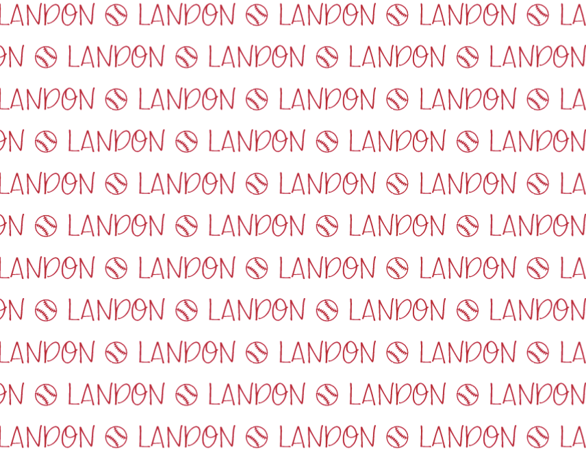 Plush Minky Fleece Personalized Blanket | Baseball/Softball Icon Repeating Name