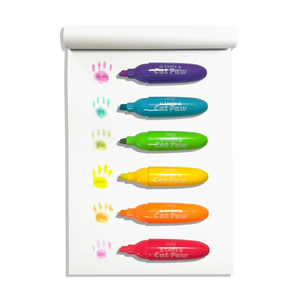 Ooly Lucky Cat Paw Neon Highlighters - Berry Scent