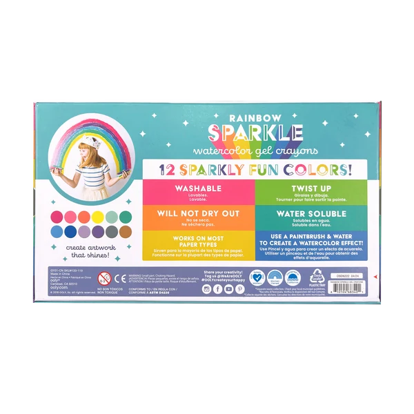 Ooly Rainbow Sparkle Metallic Watercolor Gel Crayons