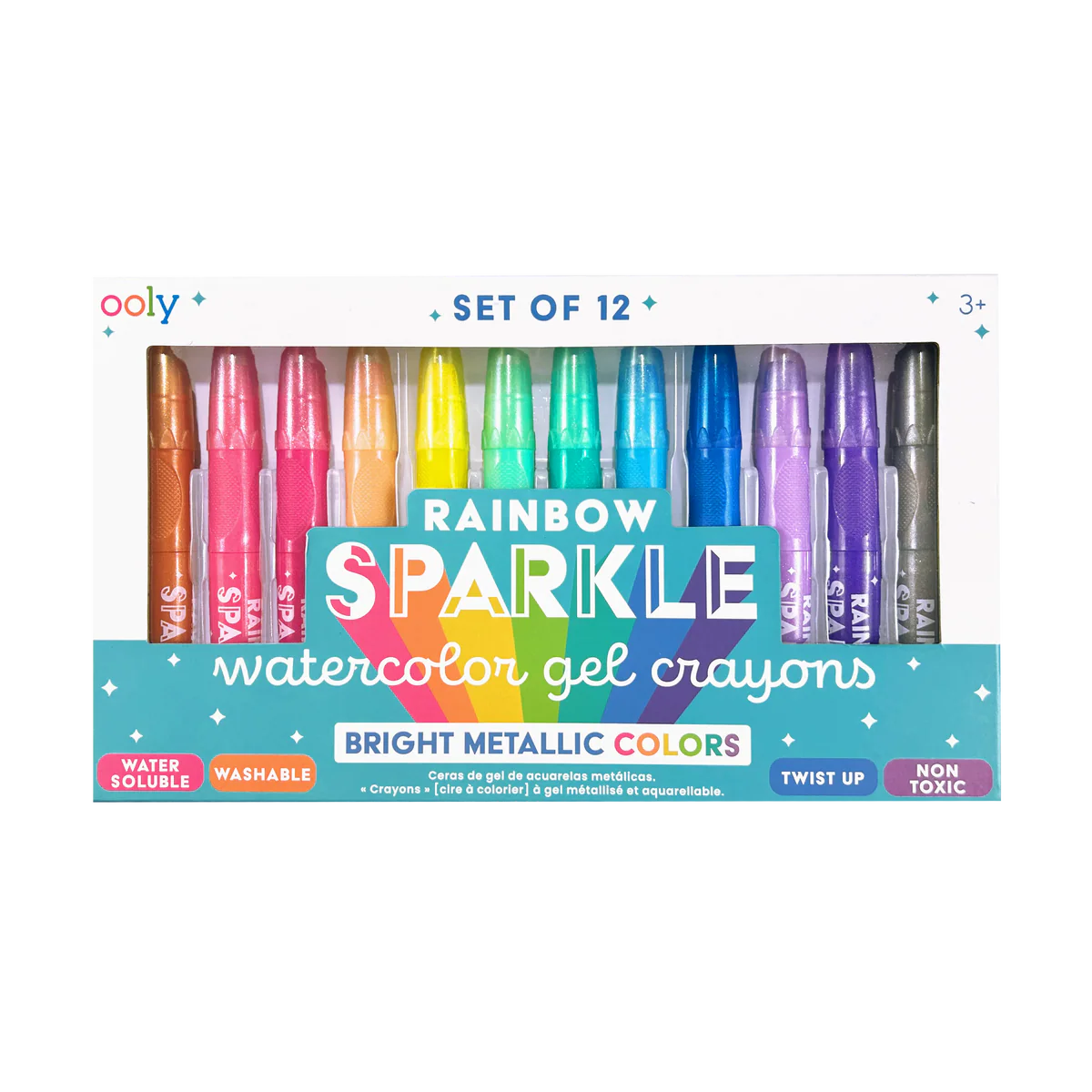 Ooly Rainbow Sparkle Metallic Watercolor Gel Crayons