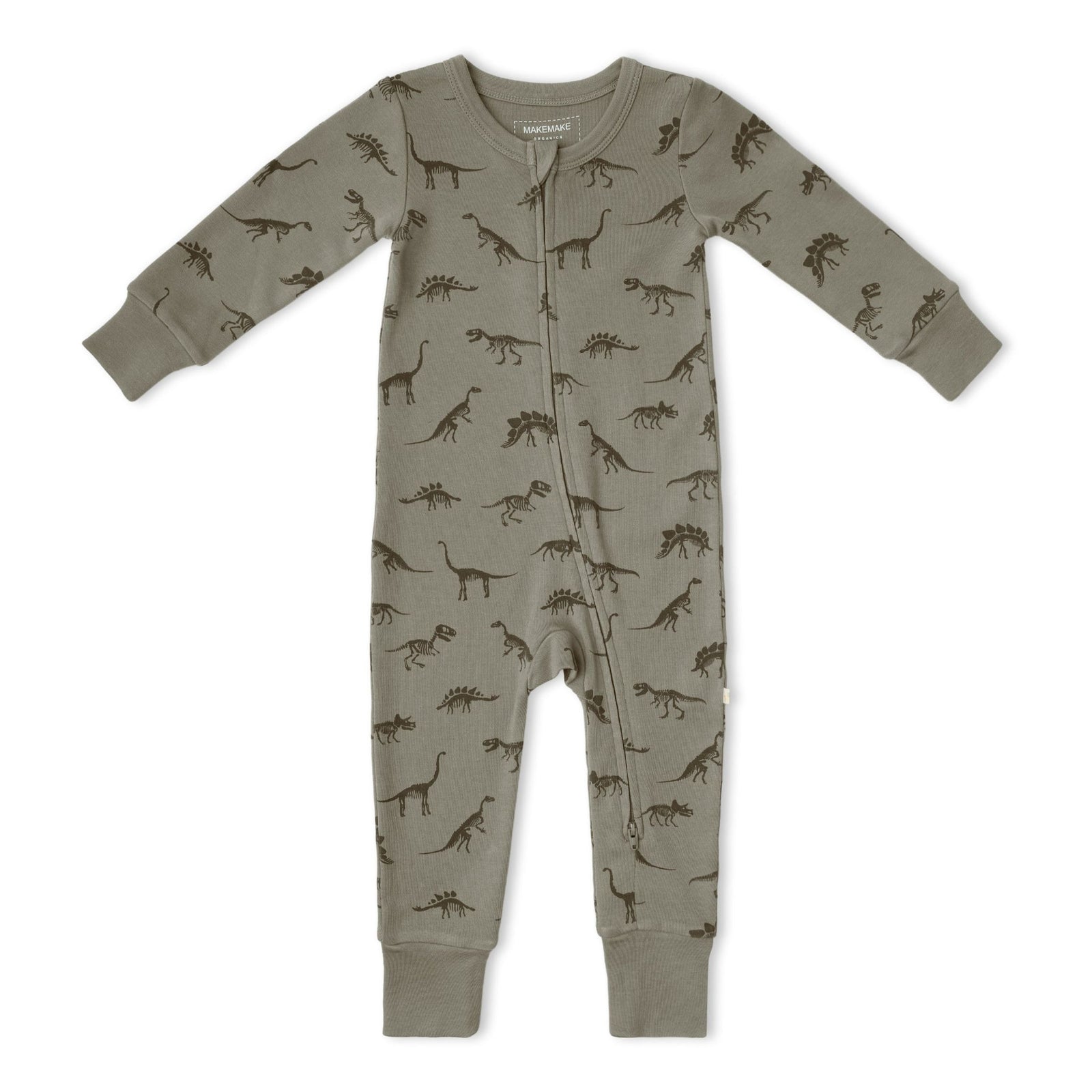Organic 2-Way Zip Romper / Dino