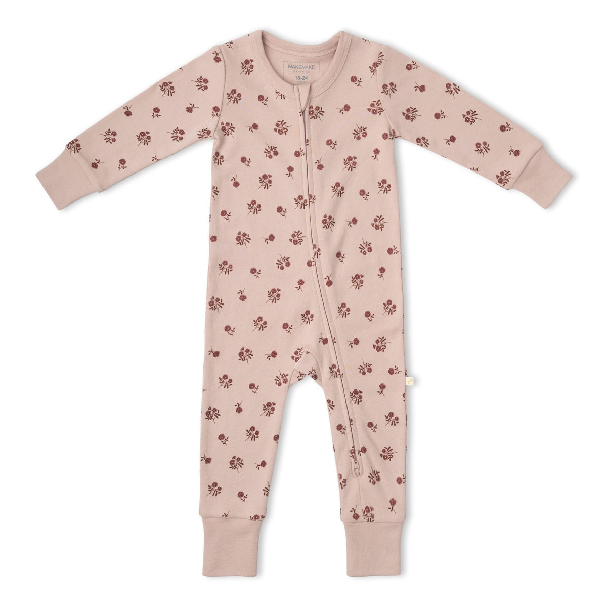 Organic 2-Way Zip Romper / Rosebud
